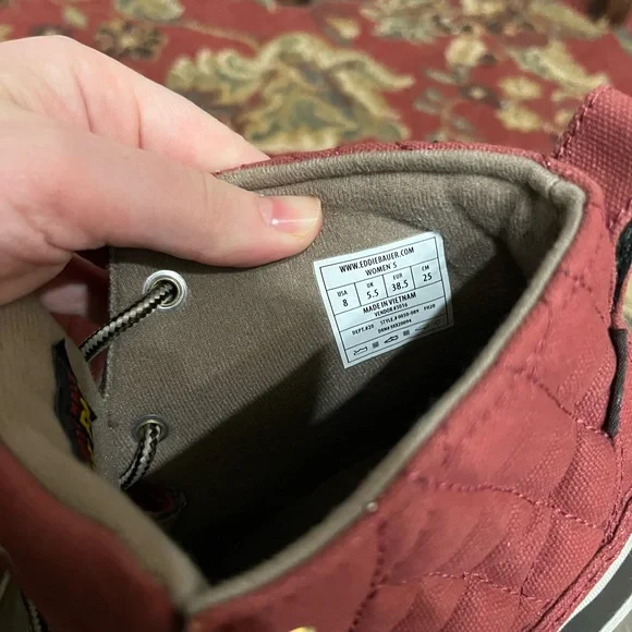 Eddie Bauer Burgundy and Brown Duck Boots - Picture 4 of 4